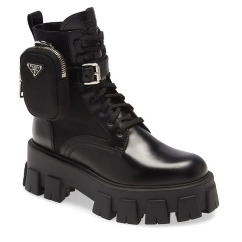 Prada Mini Bag Combat Boots