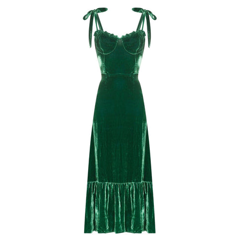 Reformation Antoinette Emerald Midi Dress