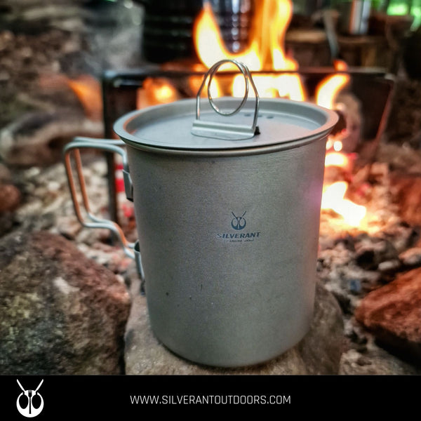 SiverAnt Titanium Cup and Campfire