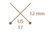 Needle Size: US 17, 12mm