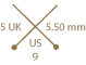 Needle Size: UK 5, US 9, or 5.50mm