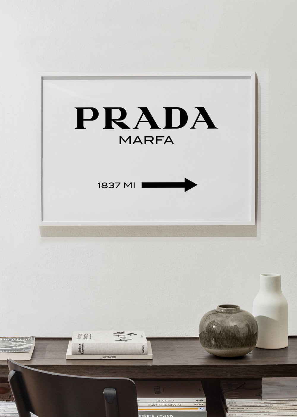 Prada Marfa black and white poster | Wall art, framed prints and posters –  Artesta