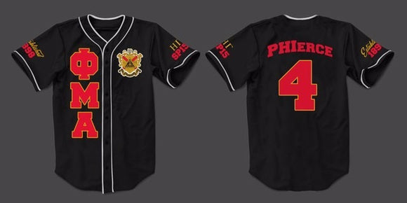 Fraternity/Sorority Standard Custom Pinstripe Baseball Jersey