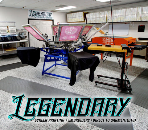 Inside of Legendary Screen Printing and Embroidery in Tarpon Springs Florida