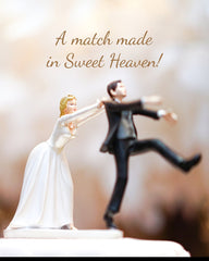 A cute play on a wedding quote will keep your guests smiling for years to come.