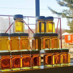 Our maple syrup as they're getting graded during the season. Learn more by clicking the image link.