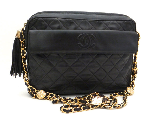 Authentic Chanel Vintage Black Camera Style Handbag – Classic Coco Authentic Vintage Luxury