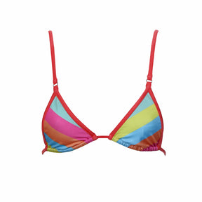 ELECTRA STRIPE BIKINI TOP - CANDY / SPICY BLUSH – Inch Bikini