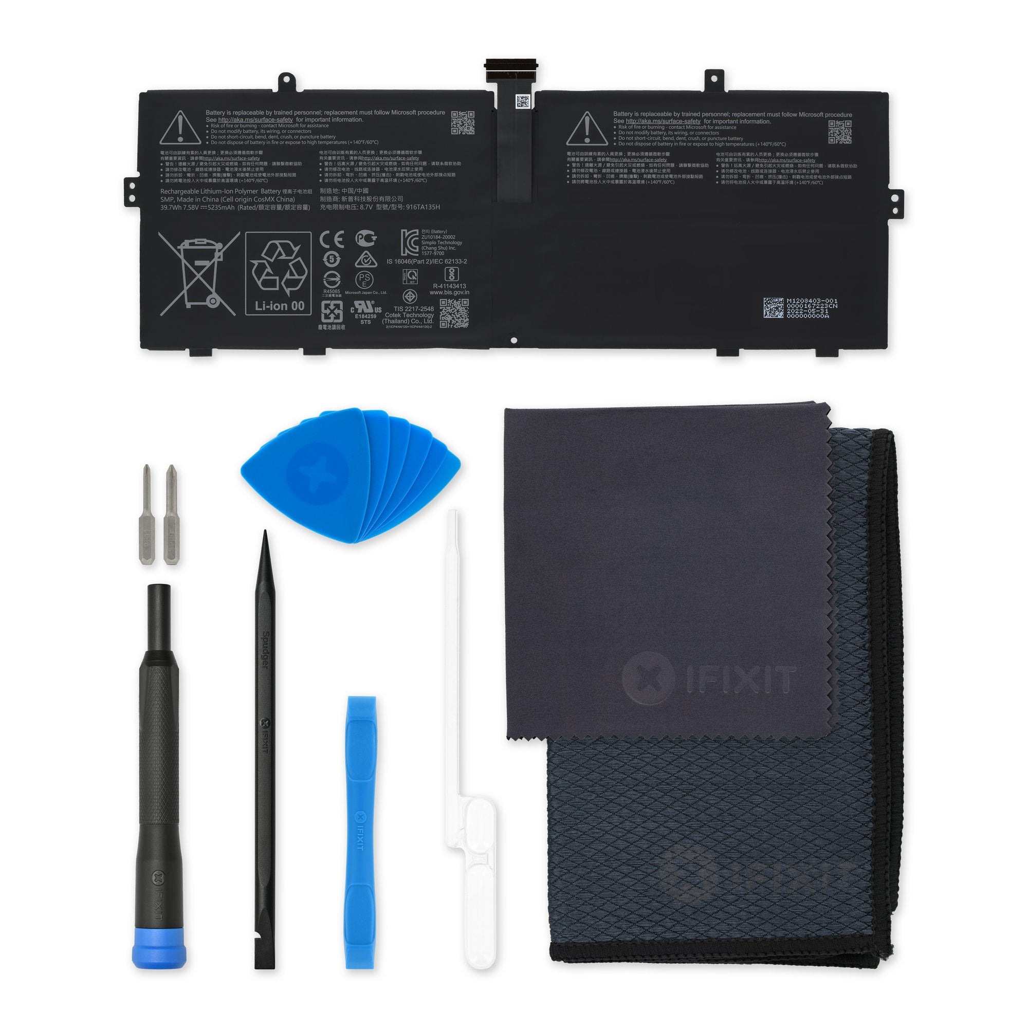 Batterie Surface Laptop Go 2 - Pièce d'origine Fix Kit