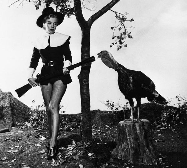 Marilyn as a Pilgrim with a Turkey
