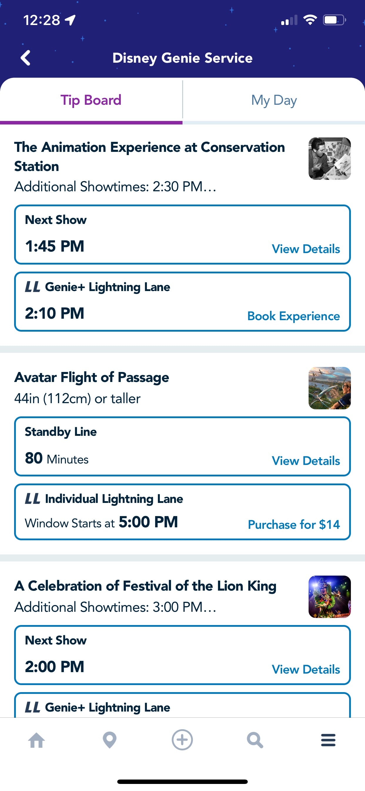 lightning lane availability