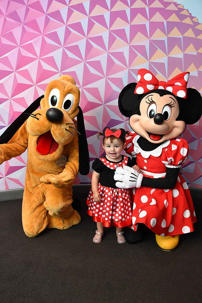 Meeting Minnie in matching outfits