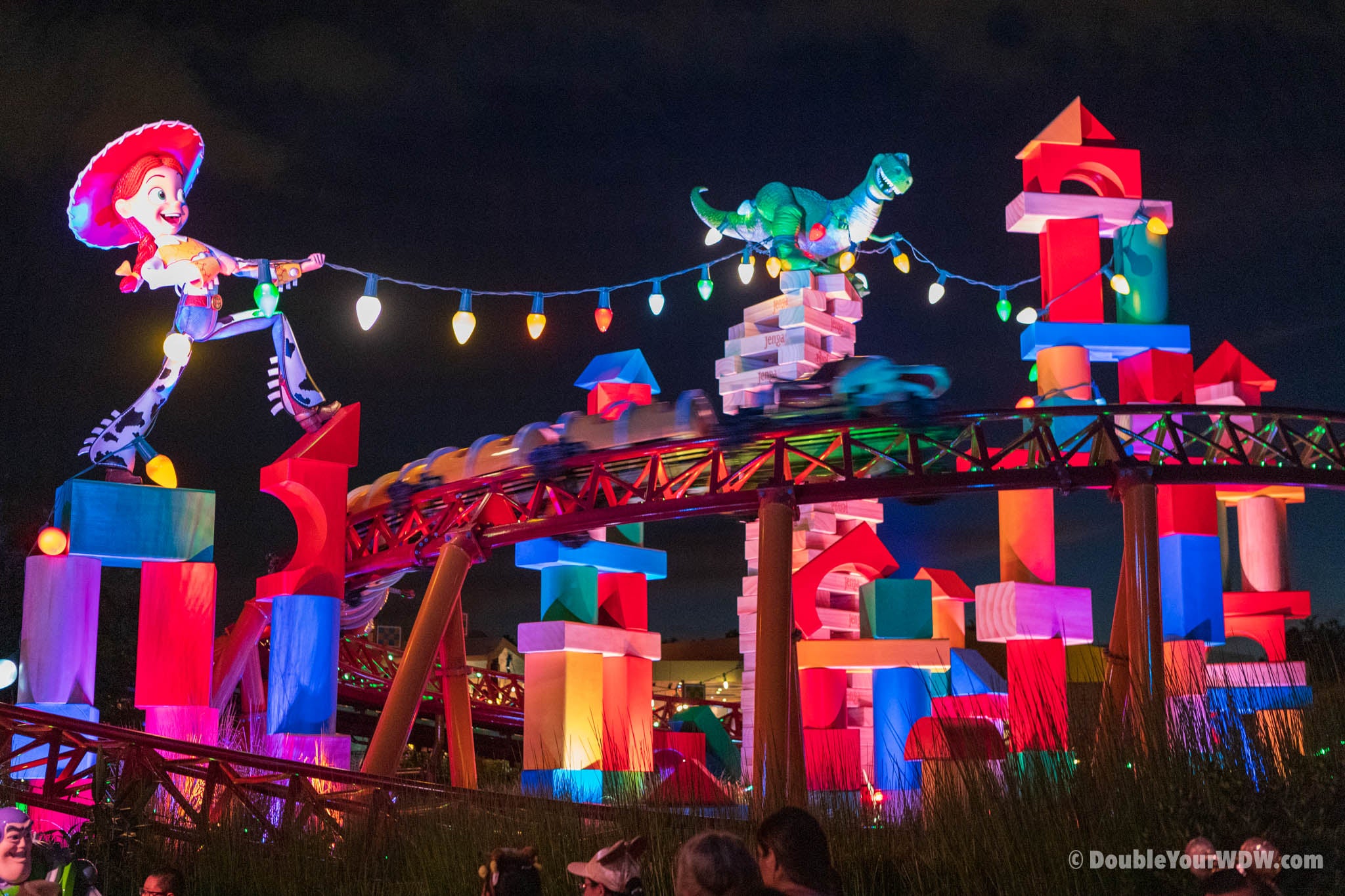 toy story land at night