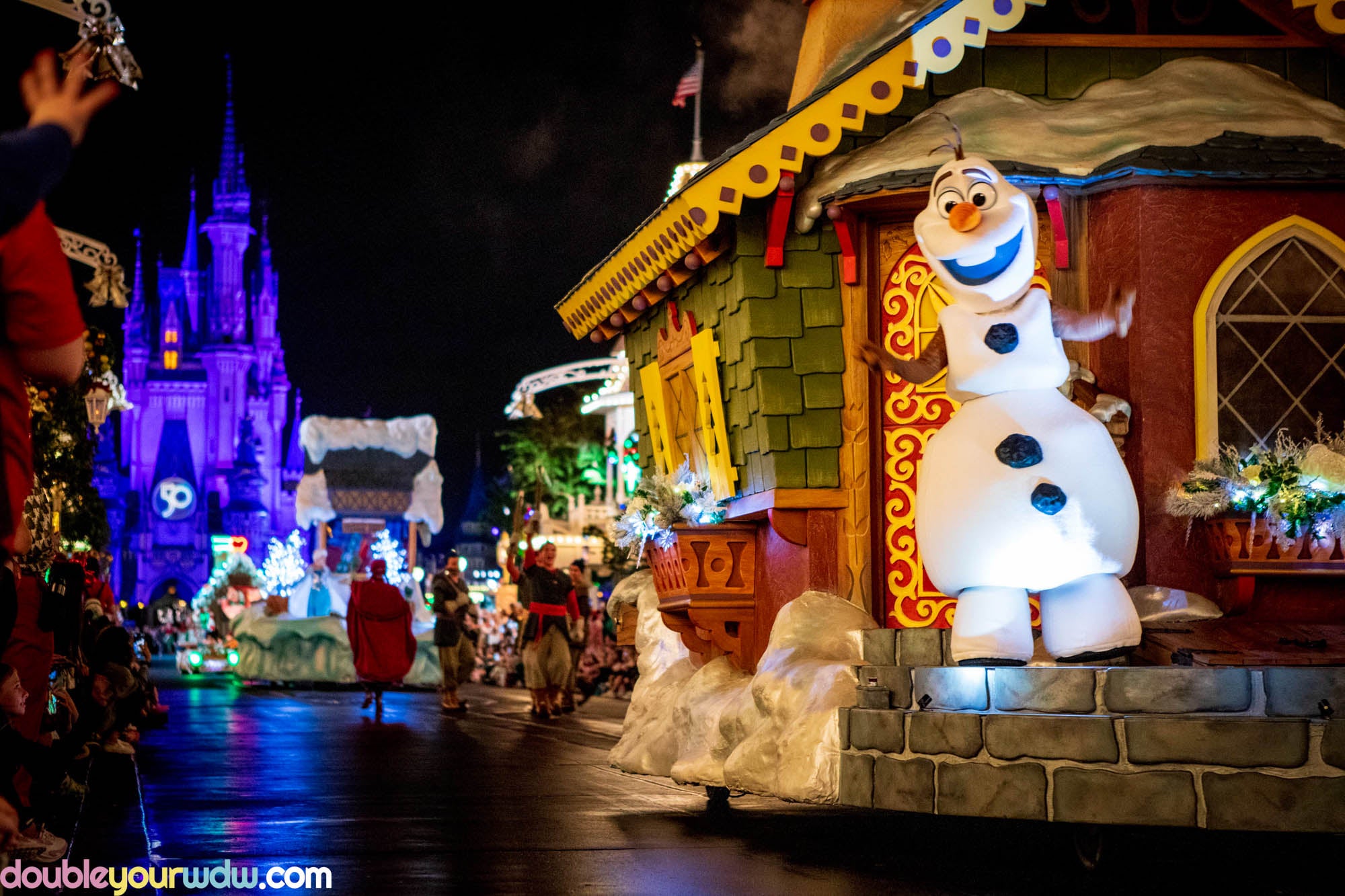 Olaf in the Christmas parade