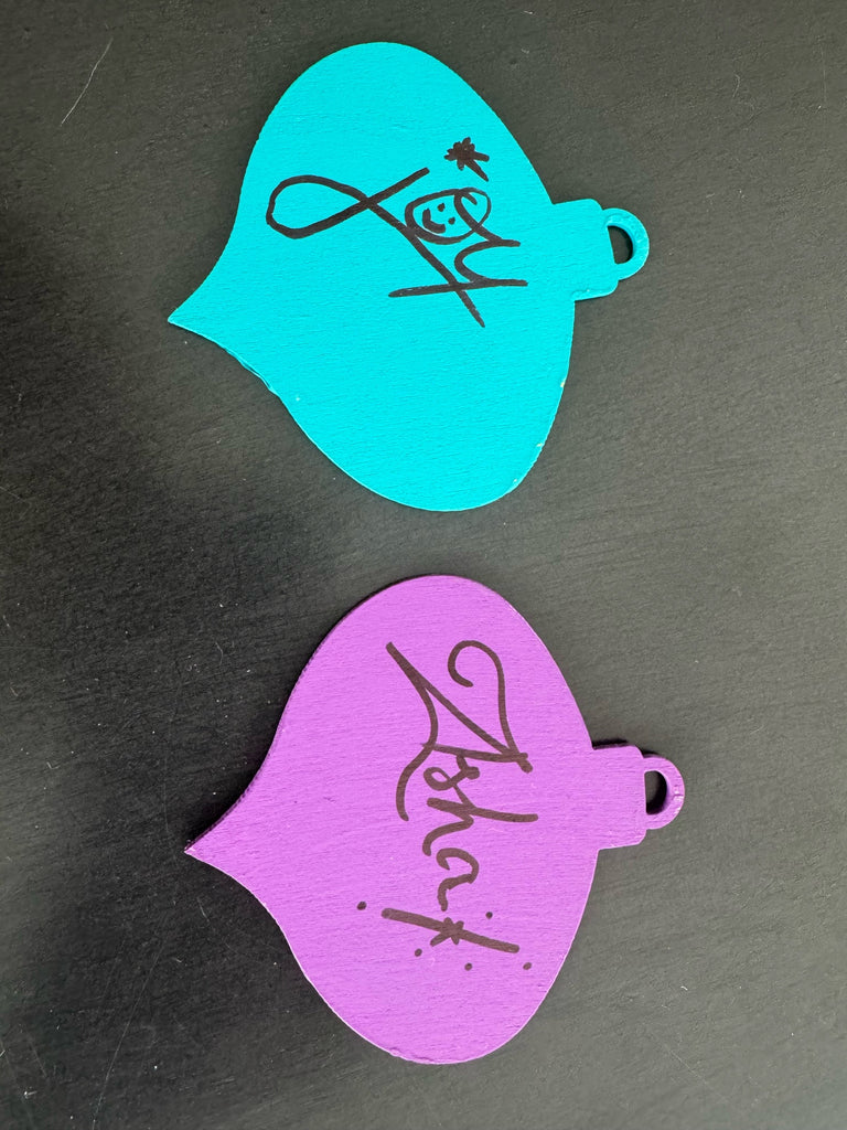 ornaments with character signatures