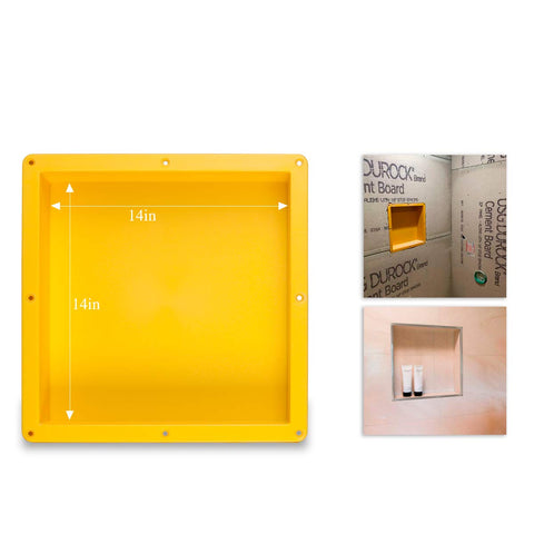 Recessed Shower Shelf 16X34 Ready To Tile Triple Shower Niche – Uni-Green