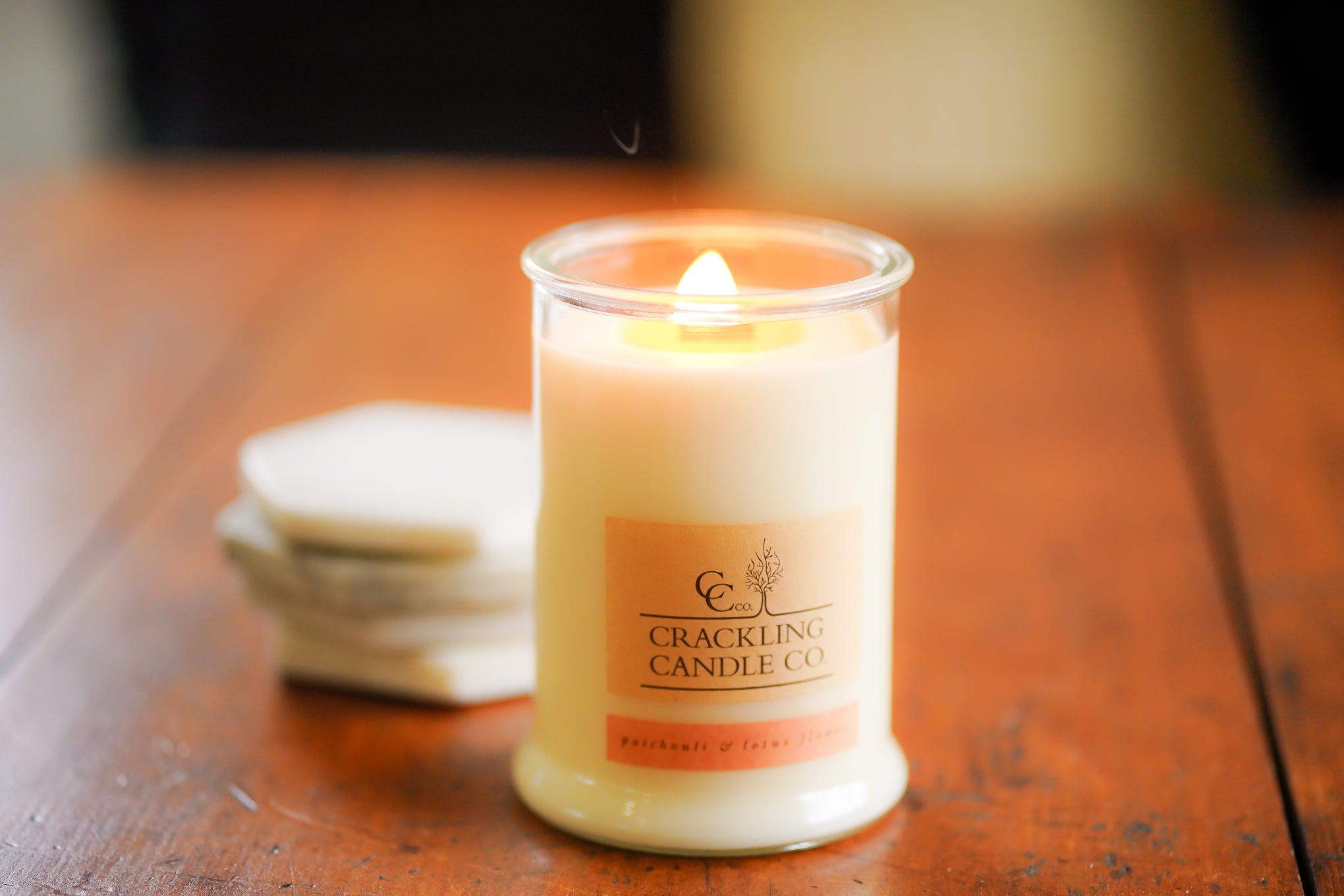  Svicha Candle Crackling Wood Scented Eco-Friendly