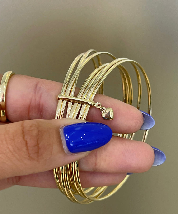 Gold Plated TriColor Semanario Bangle Bracelets Pulsera Semanario Tres  Colores  Fran  Co Jewelry