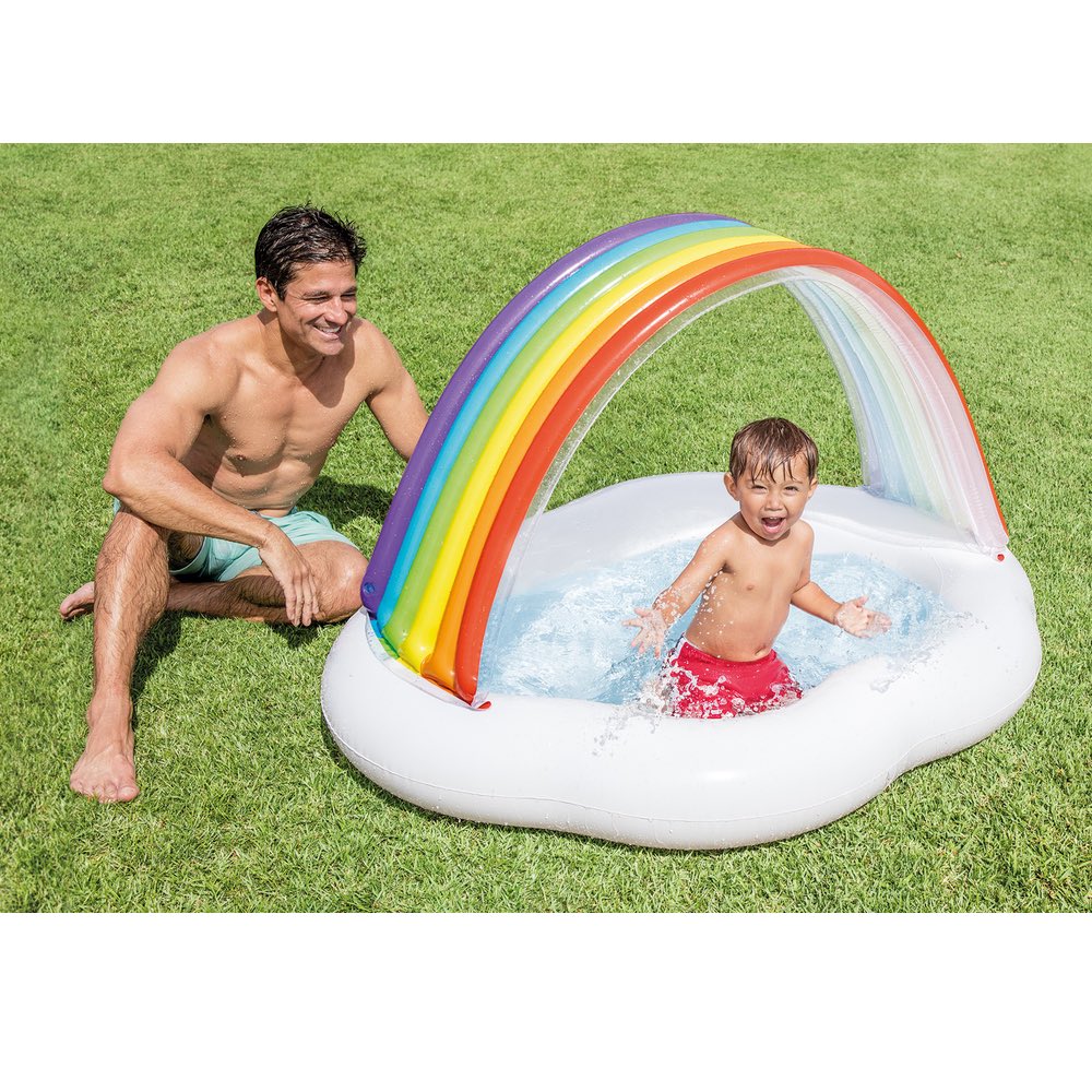 Piscina con parasol para bebés The Best Swimmer - Eurekakids