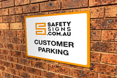 customer parking sign