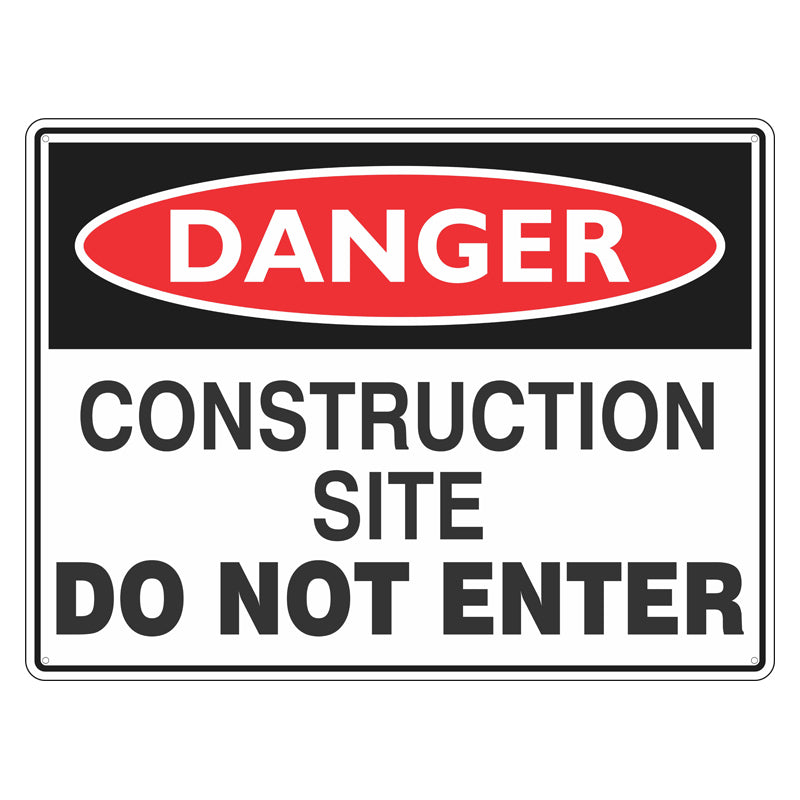 Danger Sign - Construction Site Do Not Enter – Safetysigns.com.au