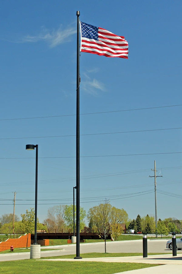 black flag pole