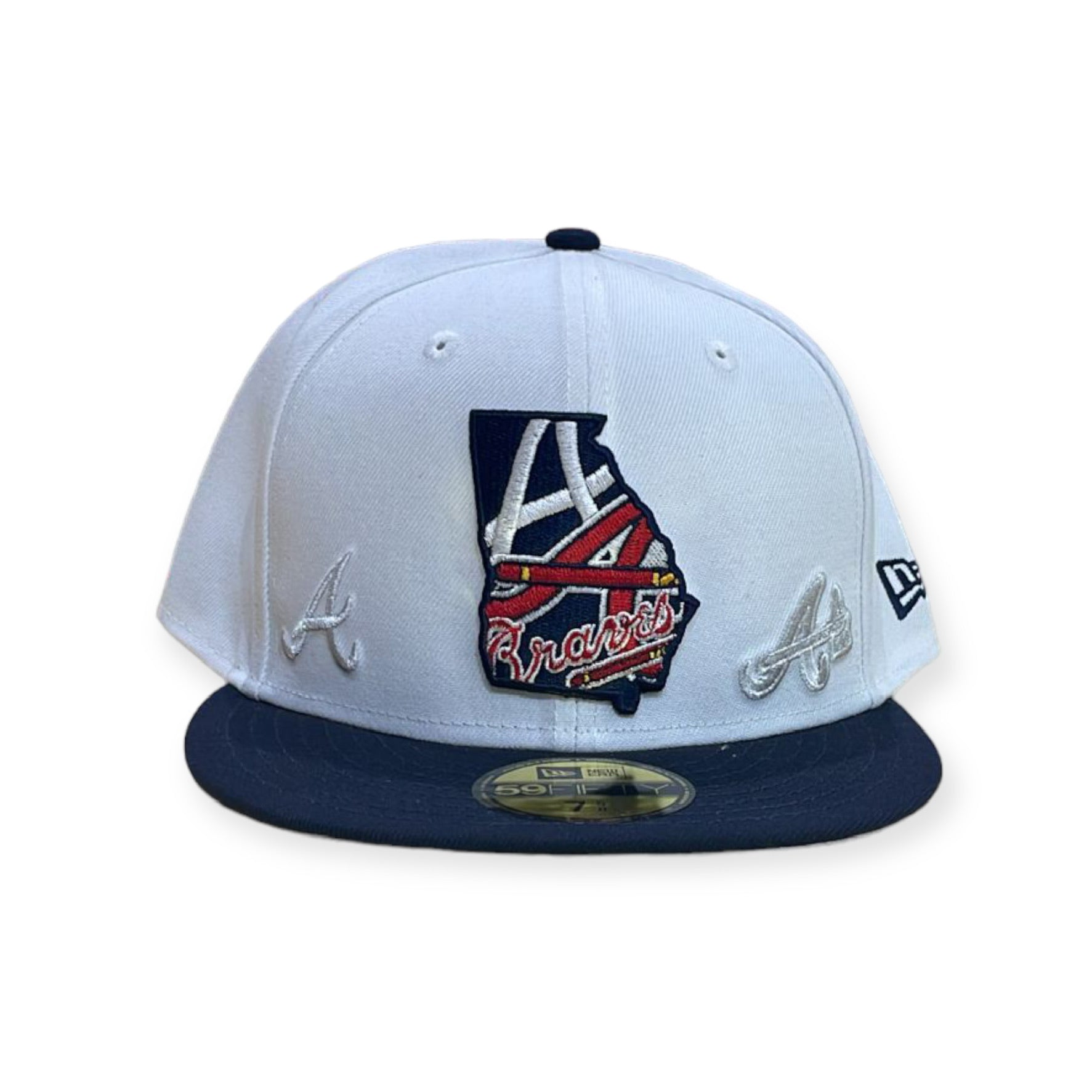 New Era Atlanta Braves Retro Script MLB 59FIFTY Unisex Cap Blue 60417773