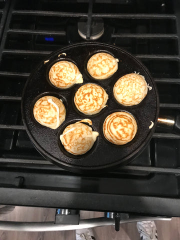 Pancakes on the stove