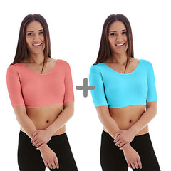 Half tops and Crop tops for cheerleaders @halftee