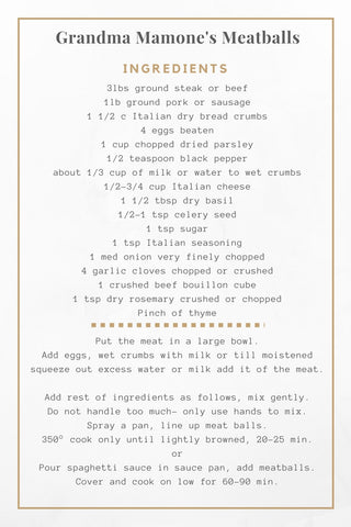 Meatball recipe