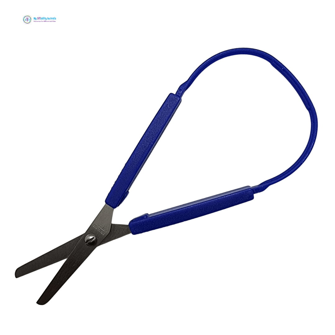 Spring loaded scissors. Easily fit onto them, and by flipping the arrow,  you can release the spring and …