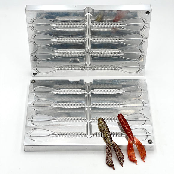 Custom Soft Plastic Mold Fishing Lure Swimming Bait Injection Molding, Aluminum Soft Plastic Bait Molds