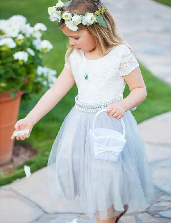 baby blue flower girl dress