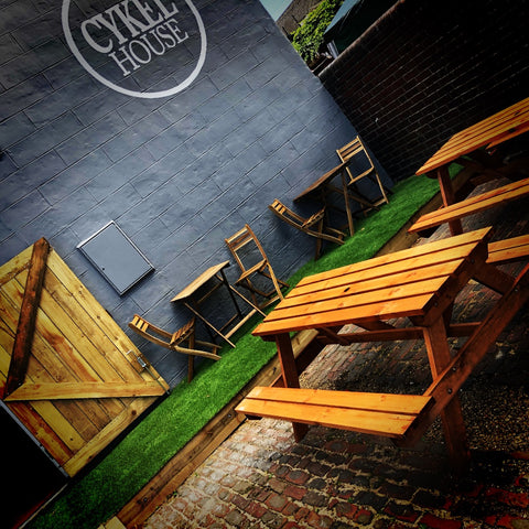 Cykel House Outdoor seating area