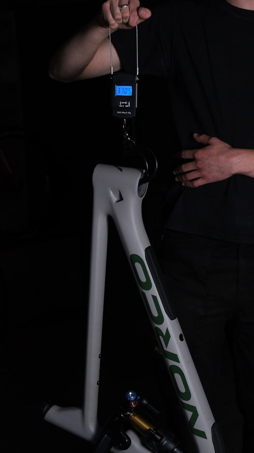 Weighing a carbon frame