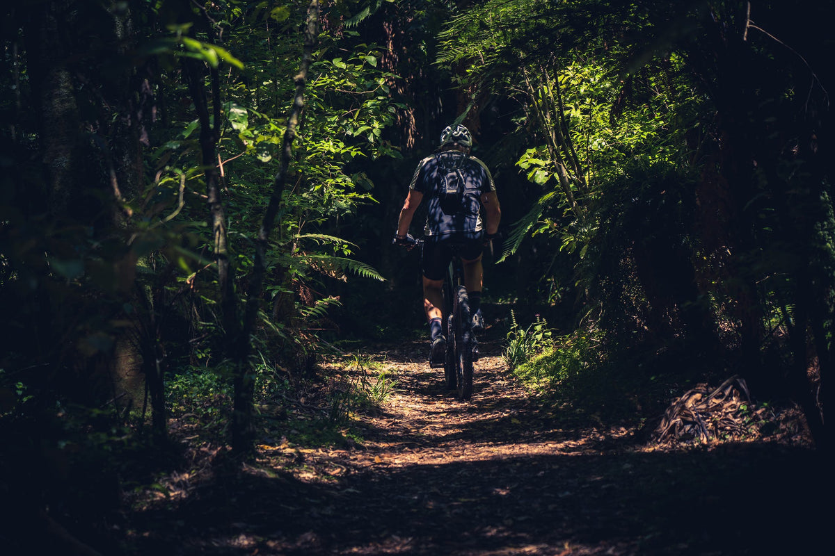 Mountain bike riding a bridleway