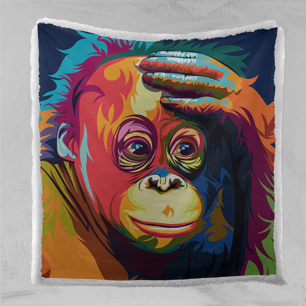 Melancholy Orangutan Blanket | Little Squiffy | Reviews on Judge.me