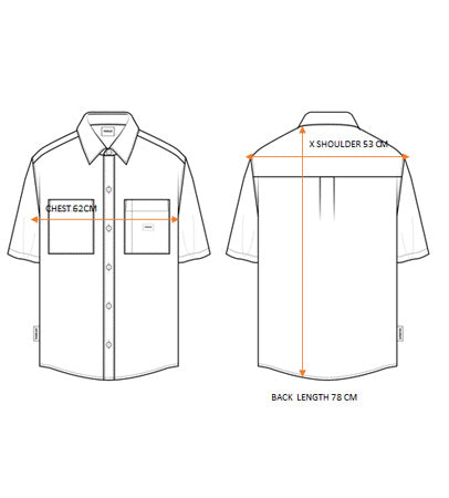 Short Sleeve Box Fit Shirt Size Guide