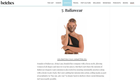 Betches features Baliawear for innovated masks!