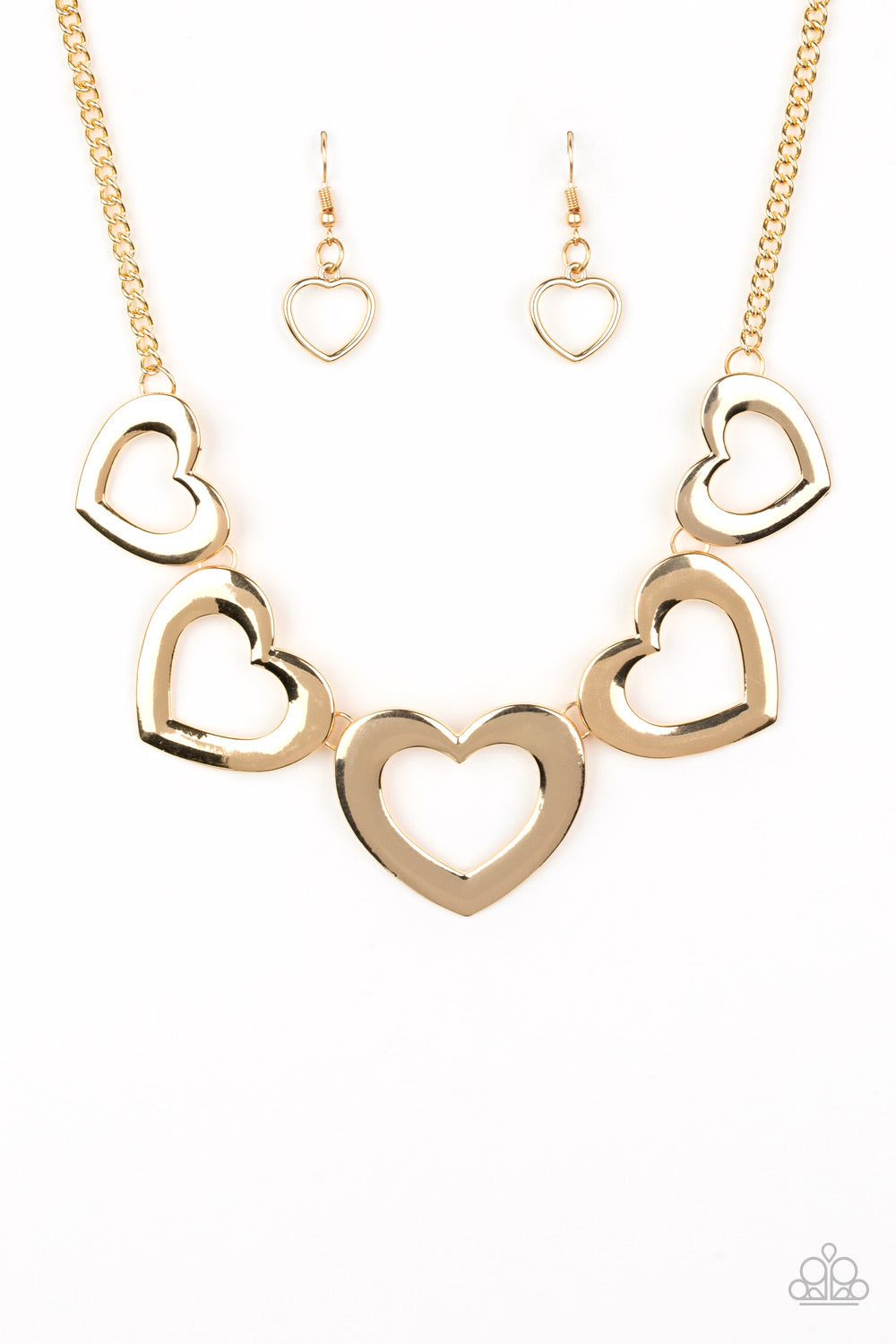 Paparazzi Necklace - Hearty Hearts - Gold – SHOPBLINGINGPRETTY