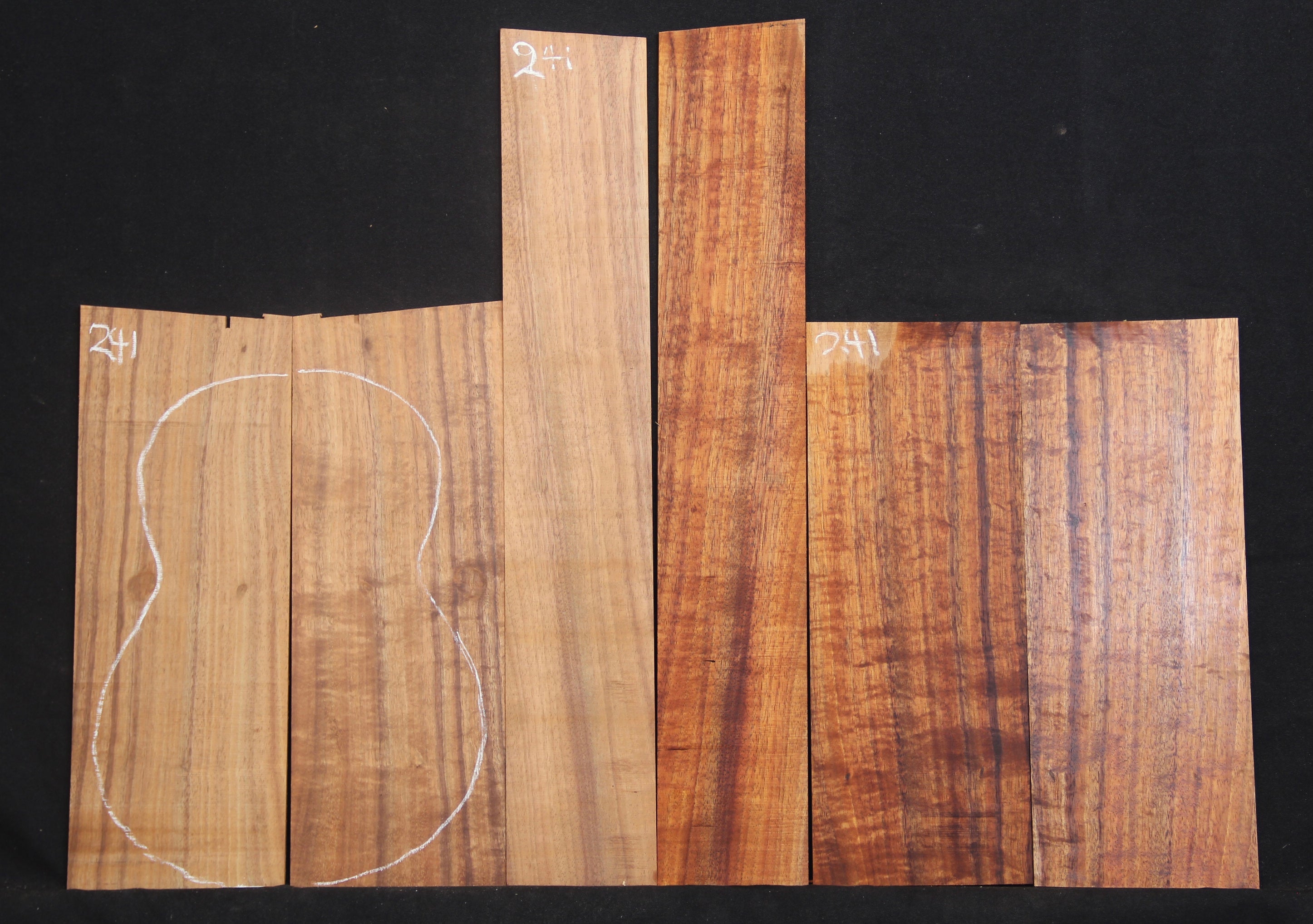 AAA Tenor Curly Koa Ukulele set #241