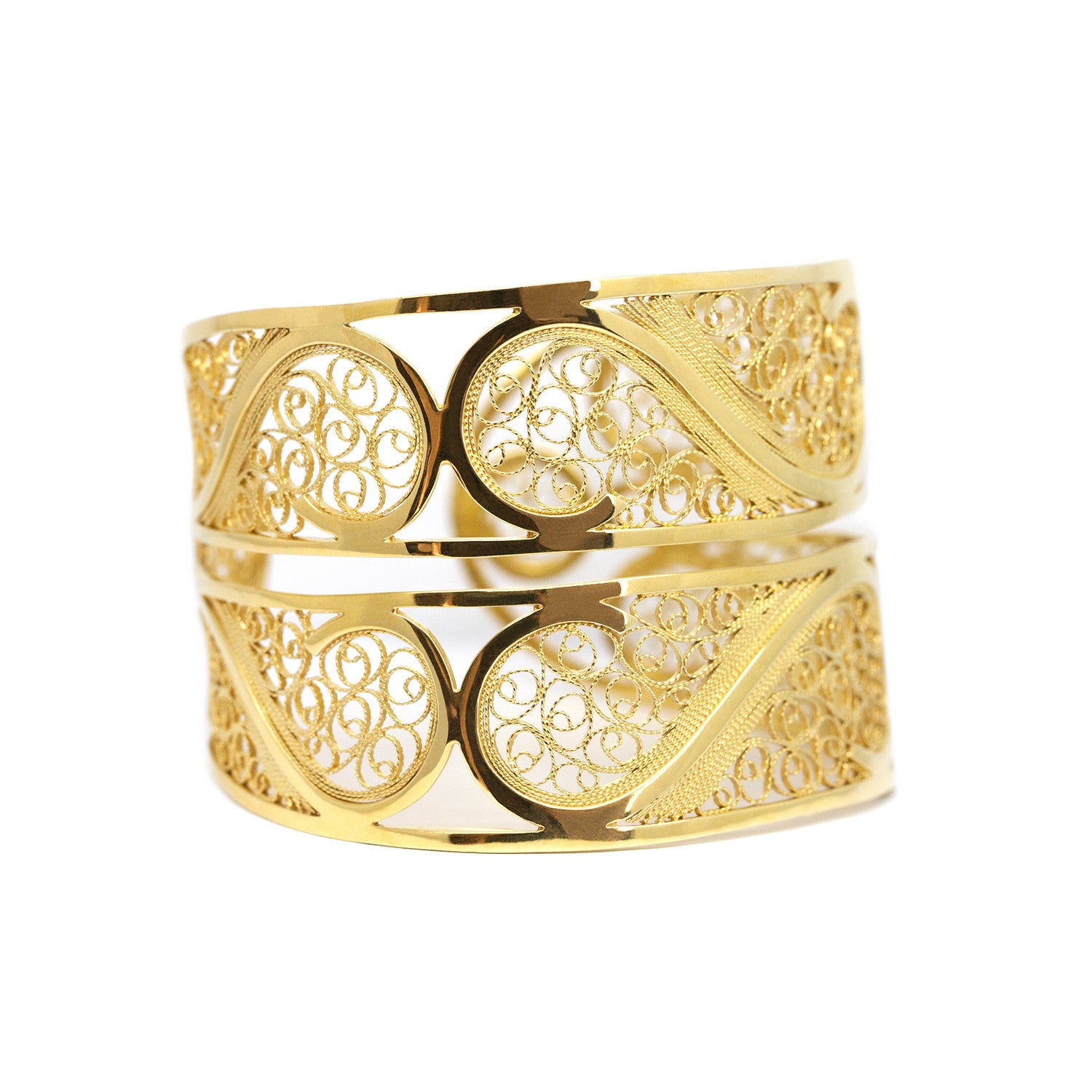 Filigree Links Bangle. Yellow gold – Arabel Lebrusan