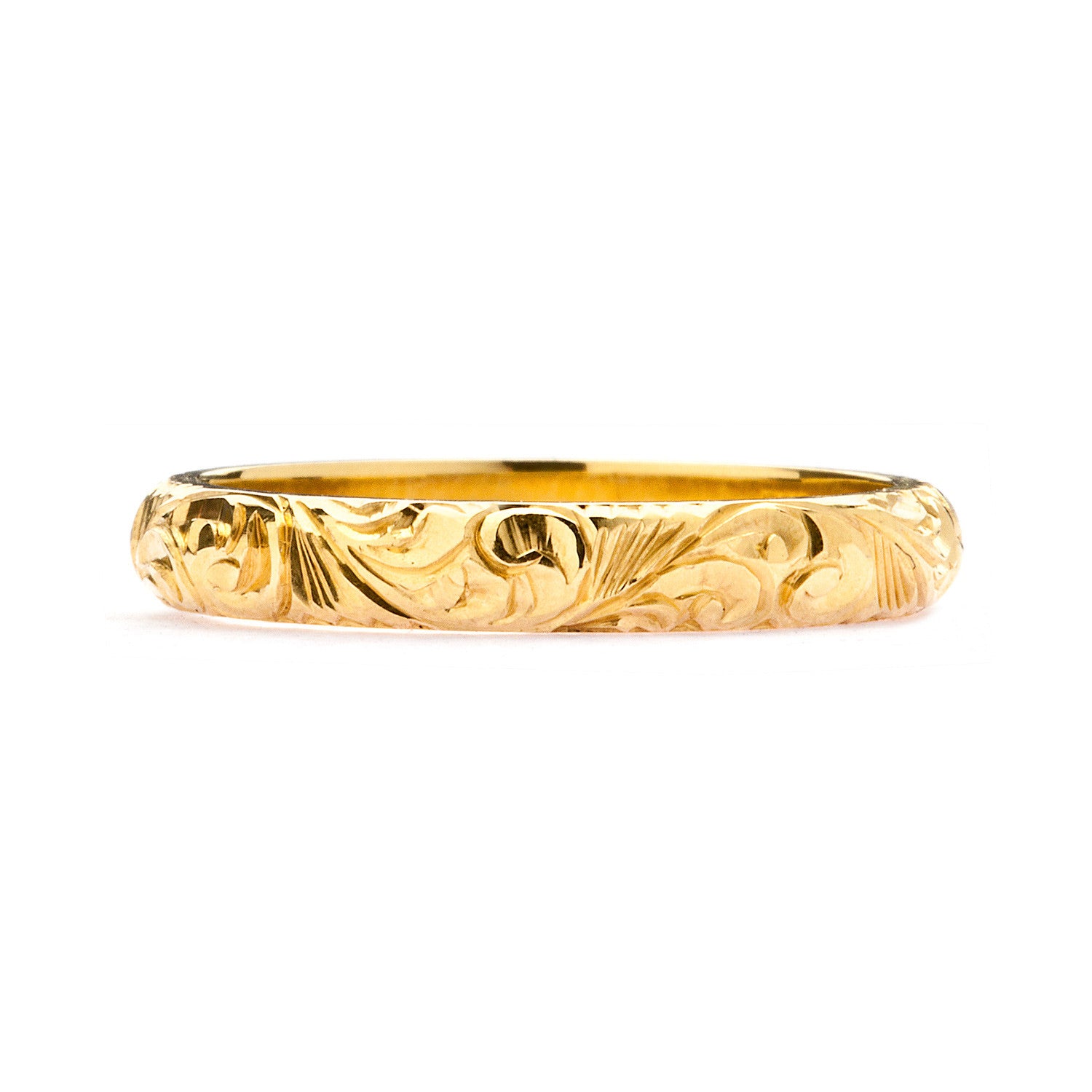 engraved gold ring