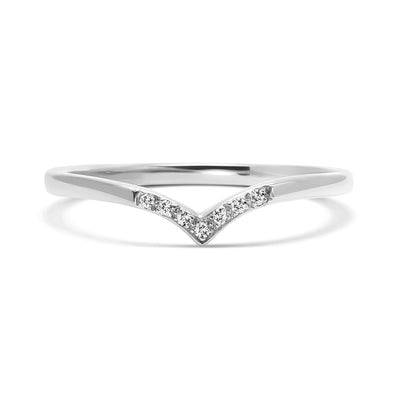 platinum wishbone diamond ring