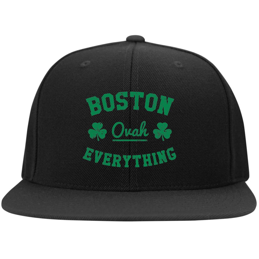 Boston Shamrocks Hats: Ivory/Green Snapback Flat Bill Hat