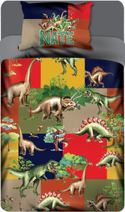 Dino Blocks Personalised Duvet Cover Set Lcv Designs And Decor