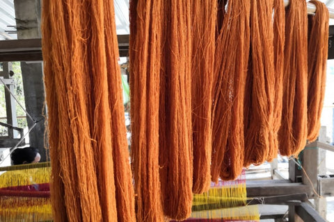 natural dyed eri silk yarn