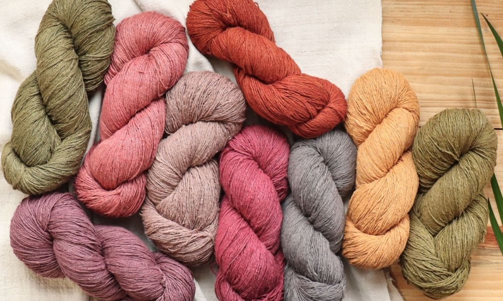 natural eri silk yarns