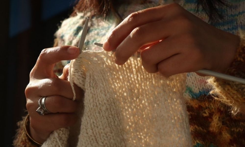 Knitting with Silk yarn