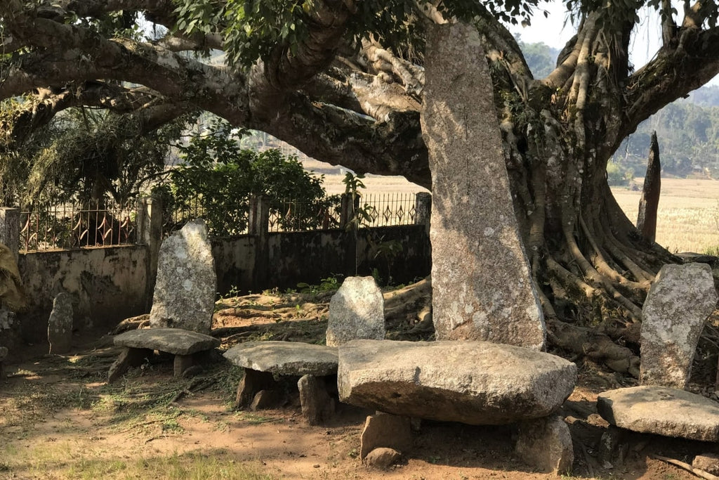 Monolith resting place near the Ri-Bhoi Queens palace